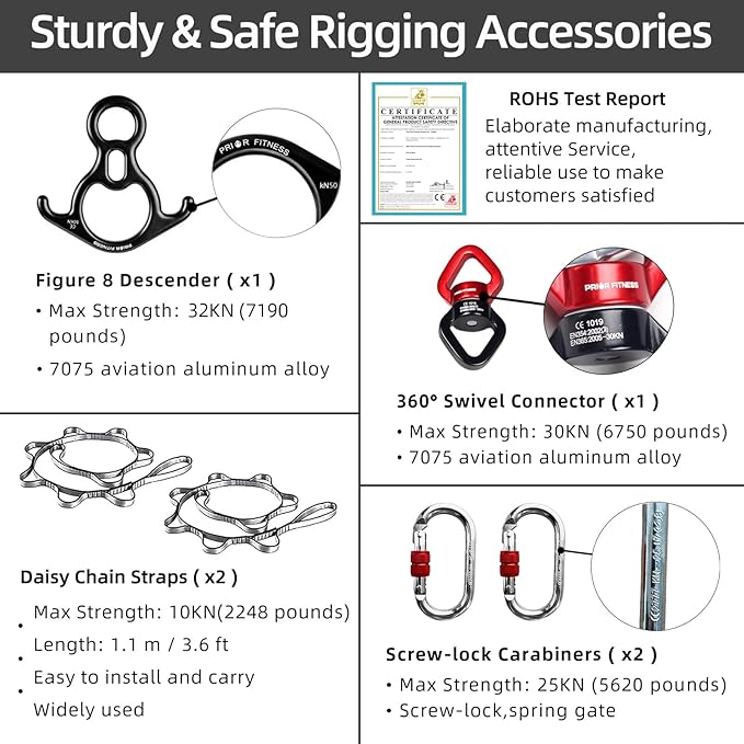 PRIOR FITNESS Aerial Silks Kit Colorful 9/15/20 Yards 40D Nylon Fabric Hammock Set With Hardware & Guide for All Levels Of Aerial Yoga Practice and Acrobatic Flying For Adults Aerial silk-StrideForce Fitness