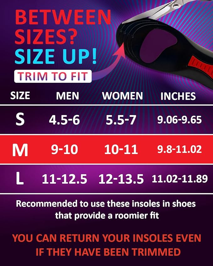 Sport Shock Absorbing Insoles - Athletic Shoe Cushioning Inserts for Men and Women - Ideal for Active Sports Running Training Hiking - Neutral Arch Good for Sneakers Shoes (M, Indigo)-StrideForce Fitness