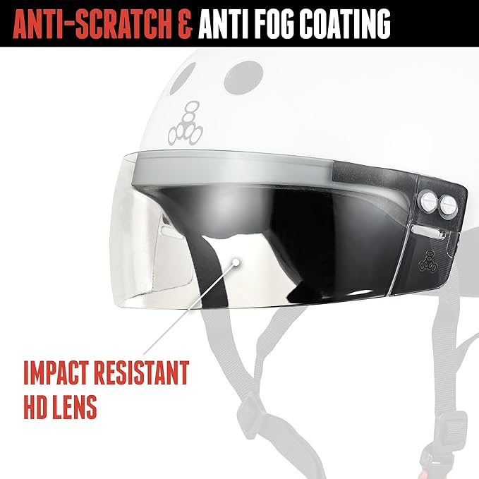 Triple Eight The Certified Sweatsaver Helmet with Visor for Roller Derby, Skateboarding and BMX-StrideForce Fitness