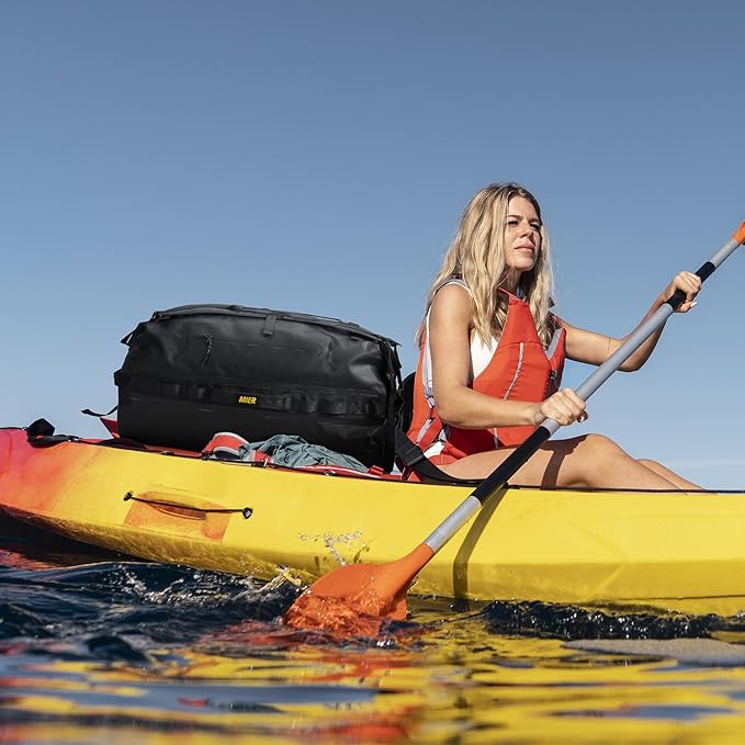 MIER Large Waterproof Duffel Bag Rolltop Dry Backpack Duffle Bags for Kayaking, Rafting, Boating, Swimming, Camping, Travel, Gym, Beach, 60L/80L-StrideForce Fitness