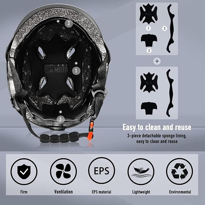 Skateboard Helmet for Adults - Adjustable Certified Safety Adults Helmet for Skateboarding Bike Bicycle Scooter Cycling Skate Skating Multisport Helmets for Women Men Boys Girls Kids Youth-StrideForce Fitness