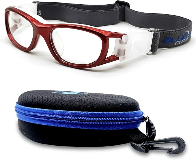 BLUE CUT Safety Basketball Goggles For Kids for Outdoor Sports Activities Anti Fog Replaceable to Prescription Lenses-StrideForce Fitness