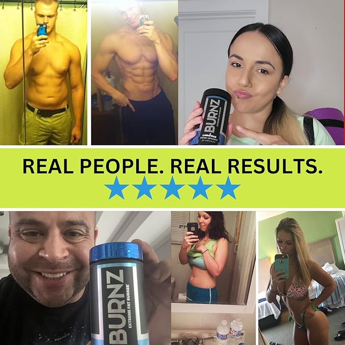 Burnz EXT - Extreme Thermogenic Fat Burner - Powerful Weight Managment Aid, Stronger Than Most Diet Pills - True Plateau Destroyer - Lose Weight Fast for Men and Women - Real Results - 60ct-StrideForce Fitness