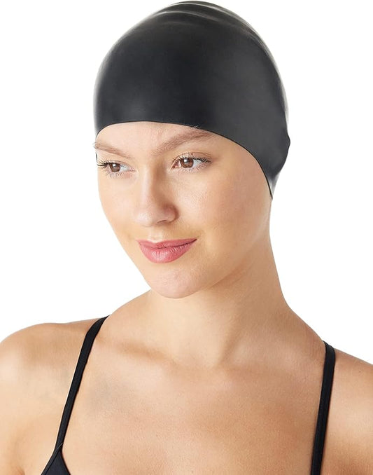 Amazon Basics Silicone Swim Cap-StrideForce Fitness