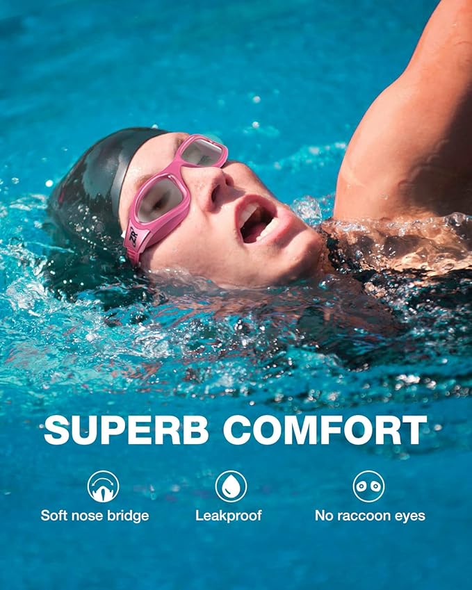ZIONOR Swim Goggles, G1 MAX Polarized Anti-Fog Swimming Goggles for Men Women-StrideForce Fitness