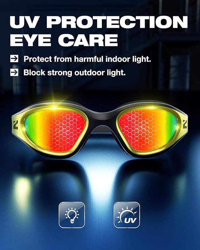 ZIONOR G1 Nava Super Anti-Fog Unisex Swim Goggles Mirror/Bright Smoke Lens-StrideForce Fitness