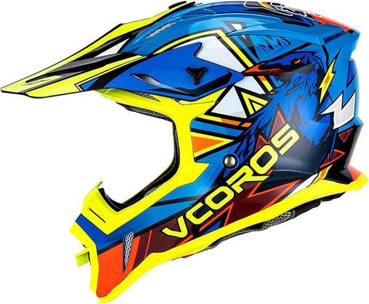 VCOROS H637 Adult Motocross Helmets ATV Dirtbike BMX MX Offroad Adventure UTV Helmets DOT Approved-StrideForce Fitness