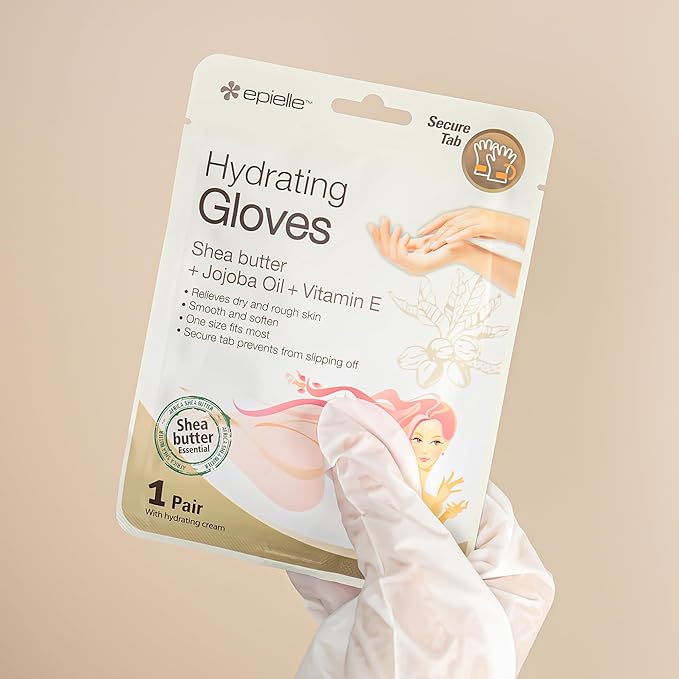 Epielle Hydrating Hand Masks 6 Pairs, Deep Moisturizing Gloves for Dry, Cracked Hands, Relieve and Soften with Shea Butter & Jojoba Oil, Korean Skin Care, Spa Set, Self Care Gifts for Women-StrideForce Fitness