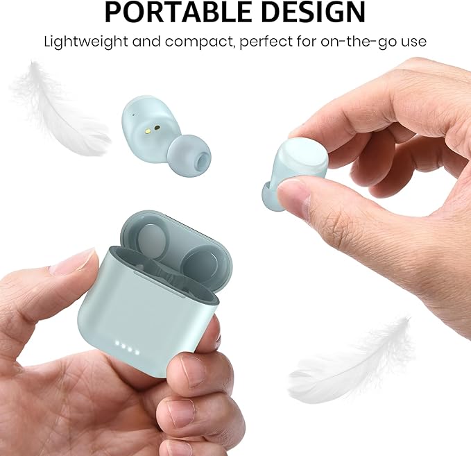 TOZO T6 Wireless Earbuds, IPX8 Waterproof Ear Buds, Stereo Bass Sound Bluetooth 5.3 Headphones in Ear, 50 Hours Playtime Earphones, Wireless Charging Case, Custom 32 EQ via APP-StrideForce Fitness