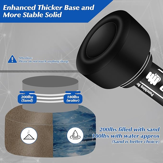 Freestanding Punching Bag with Stand, Men Standing Kickboxing Bag, Heavy Boxing for Adult Teens, Suitable for MMA Dummy Karate Home Gym Training Equipment （Excludes Gloves and Pumps）-StrideForce Fitness