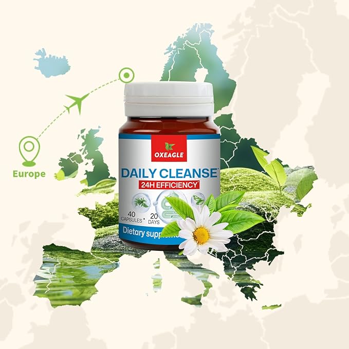 Gut Cleanse Detox for Women, Colon Cleanse & Gentle Herbal Supplements for Men, Powered with Senna Leaves, Plum, Chrysanthemum, Acacia Gum & Aloe Vera–40 Capsules (A01)-StrideForce Fitness