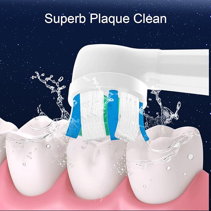 IO Replacement Heads Compatible with Oral b iO 2/3/4/5/6/7/8/9/10/Deep Clean Electric Toothbrush, Brush Heads Compatible with Oral b iO for Teeth Clean (8 White)