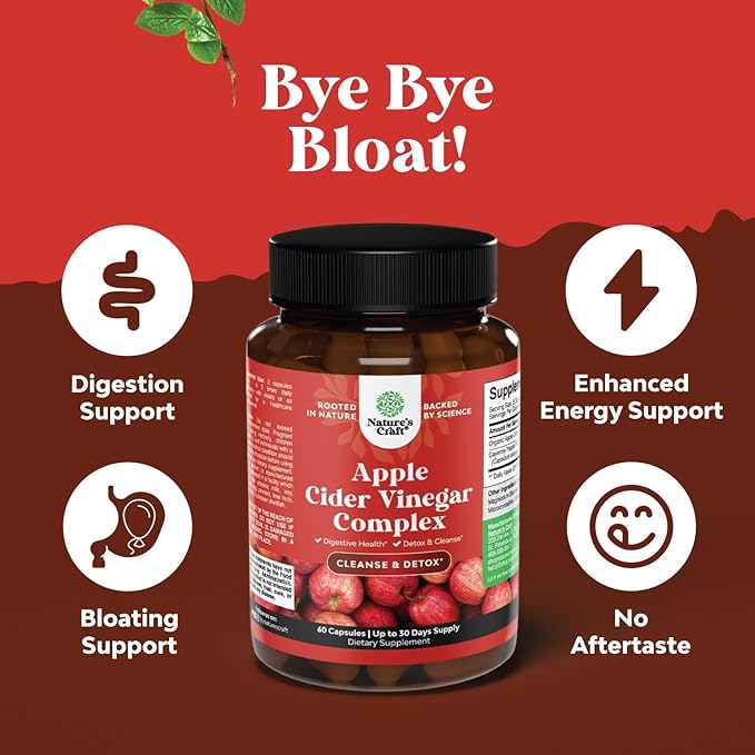 Potent Apple Cider Vinegar Capsules – ACV Pills Nutritional Supplements for Digestive Health with Natural Cleansing and Size Reducing Formula for Women and Men Designed to Help You Reach Your Goal-StrideForce Fitness