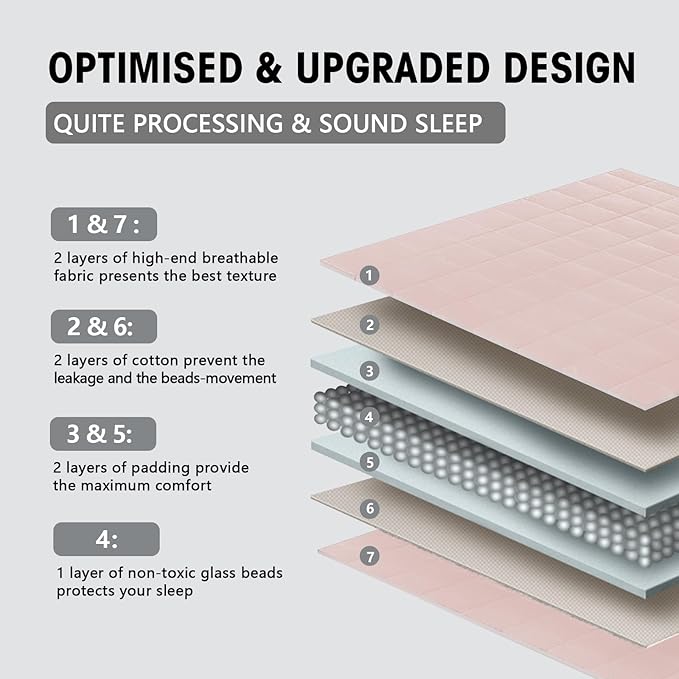 yescool Weighted Blanket for Adults (17 lbs, 60" x 80", Pink) Cooling Heavy Blanket for Sleeping Perfect for 160-180 lbs, Queen Size Breathable Blanket with Premium Glass Bead, Machine Washable-StrideForce Fitness