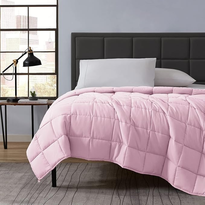 L'AGRATY Weighted Blanket - 40"x60" 7lbs Cooling Breathable Microfiber Material with Glass Beads Small Blanket All-Season Summer Fall Winter Soft Thick Comfort-StrideForce Fitness