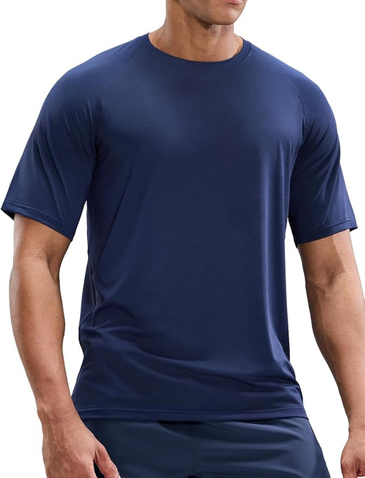 MIER Men's Dry Fit Workout T-Shirts Athletic Running Tee Short Sleeve Crew Neck Gym Tops, Polyester, Moisture Wicking-StrideForce Fitness