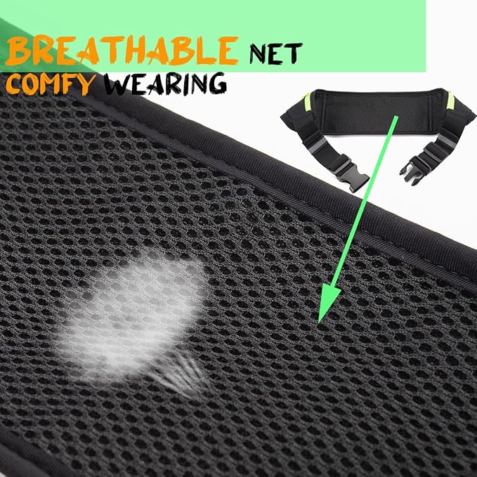 USHAKE Slim Running Belt, Workout Fanny Pack for Men Women,Exercise Waist Pack for Apple iPhone Holder, Runner Belt for Running Walking Cycling Camping Gym-StrideForce Fitness