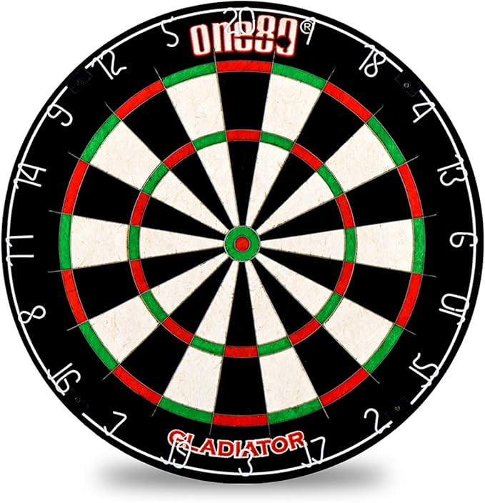 Gladiator Dartboard with Top-Grade African Sisal and Sword Edge Staple Free Wire Spider for Maximum Scoring Potential and Less Bounce Outs-StrideForce Fitness