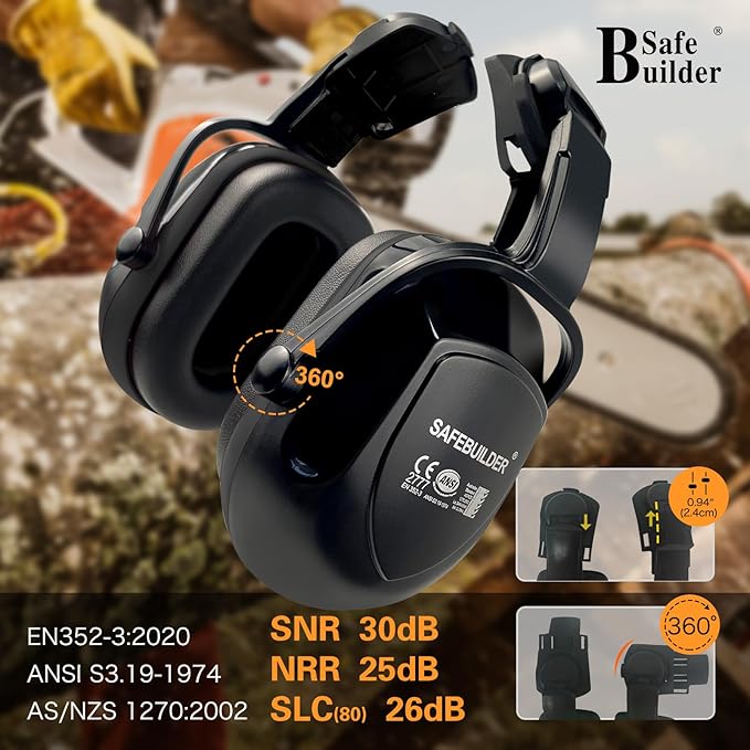 Forestry Safety Helmet with Build-in Visor Mesh Face Shield Ear Muffs 4 in 1 Chainsaw Safety Hard Hats-StrideForce Fitness