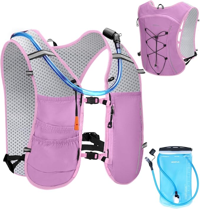 ECOHUB Running Hydration Vest Backpack,Lightweight Breathable Pack with 2L Water Bladder Bag Daypack for Hiking Trail Running Cycling Race Marathon for Women Men-StrideForce Fitness
