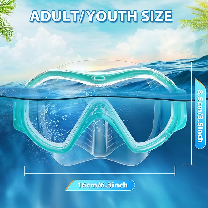 Supertrip Adult Swim Goggles Swimming Goggles with Nose Cover Elastic Fabric Strap Tempered Glass Snorkeling Gear for Adults-StrideForce Fitness