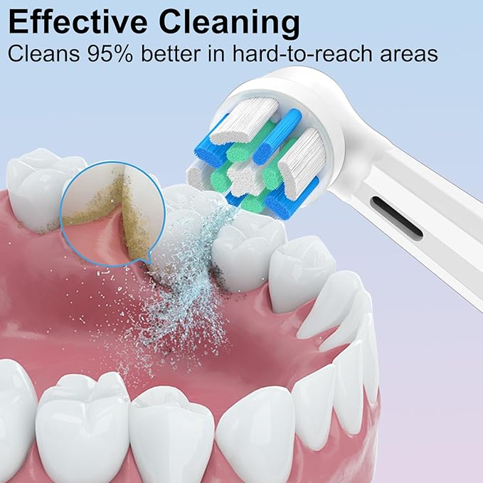 iO Replacement Heads Compatible with Oral B iO 2/3/4/5/6/7/8/9/10 Series Electric Toothbrush,IO Toothbrush Heads Compatible with Oral B iO,Medium-Hard bristles Care for Your Teeth,White