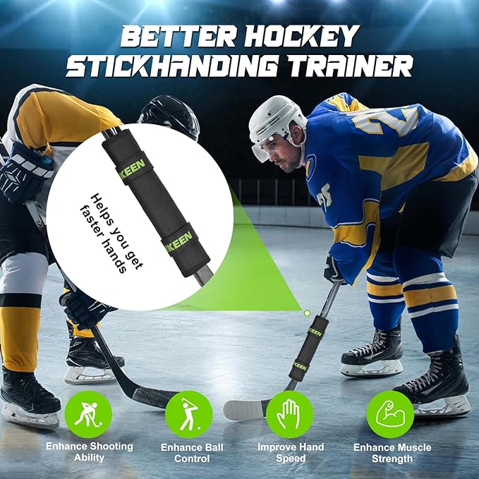 Hikeen Professional Hockey Stick Weight,Adjustable 4-16 Ounces Weights Training Aid,Anti-Slip Durable Hockey Stick Weight for Stick Speed, Timing and Puck Control-StrideForce Fitness