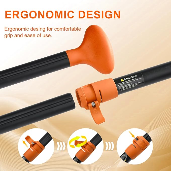 SUP Paddle, Stand Up Paddle Board Paddle Lightweight Adjustable 4-Piece Aluminium Kayak Paddles, Unique Lock Design Floating Alloy Shaft Paddle for Paddle Board-StrideForce Fitness