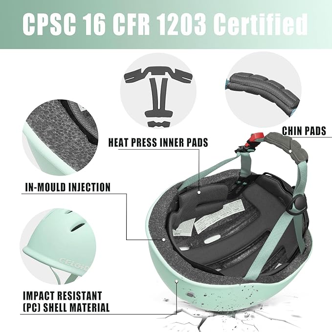 Kids Bike Helmet,Toddler Cyling Helmets for Ages 5-8-9-10-12-14-16Years Youth Boys & Girls,Child Adjustable Multi-Sport Bicycle Skateboard Roller Skate Scooter Balance Skateboarding Helmet-StrideForce Fitness