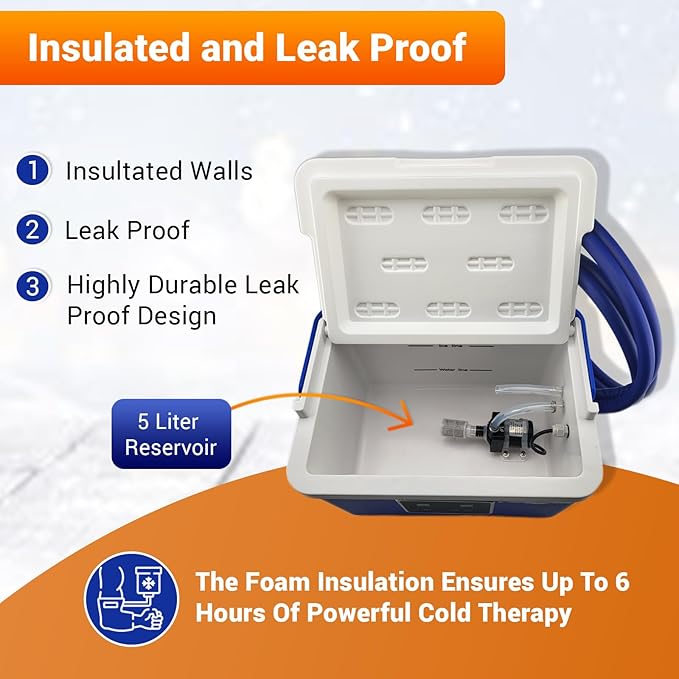 Cold Therapy Machine by Polar Sport - Ice Water Circulation System with Large Adjustable Cold Pad for Pain in The Knee, Shoulder, Ankle, Neck and Recovery After Surgery with Pump (Mini)-StrideForce Fitness