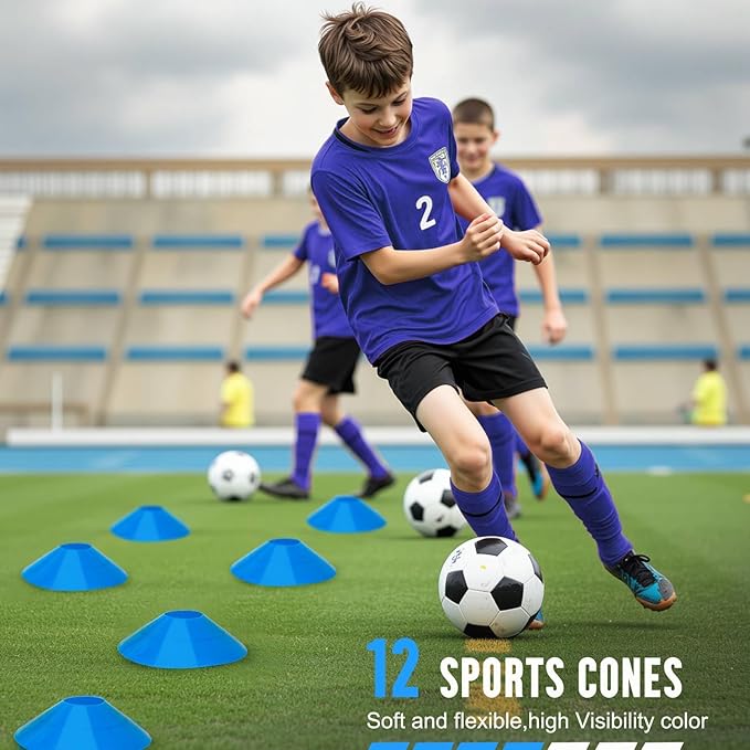 Agility Ladder, Soccer Training Equipment Set, 4 Agility Hurdles, 20ft Speed Ladder, Running Parachute, 12 Football Cones, Jump Rope | Soccer Basketball Athletes Speed Training-StrideForce Fitness