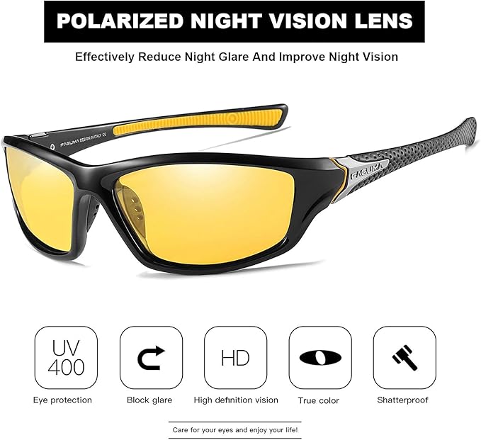 FAGUMA Sports Polarized Sunglasses For Men Cycling Driving Fishing UV400 Protection-StrideForce Fitness