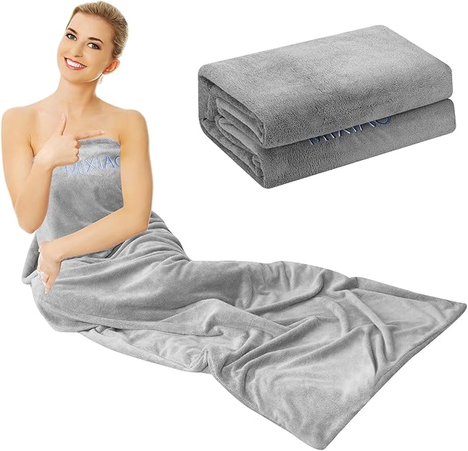 Infrared Sauna Blanket Towel Inserted 30" x 70" Reusable Machine Washable Insert Towel Easy Detoxification Simplifies Clean-Up Super Absorbent Perfect Companion for Infrared Sauna Blanket (Gray)-StrideForce Fitness