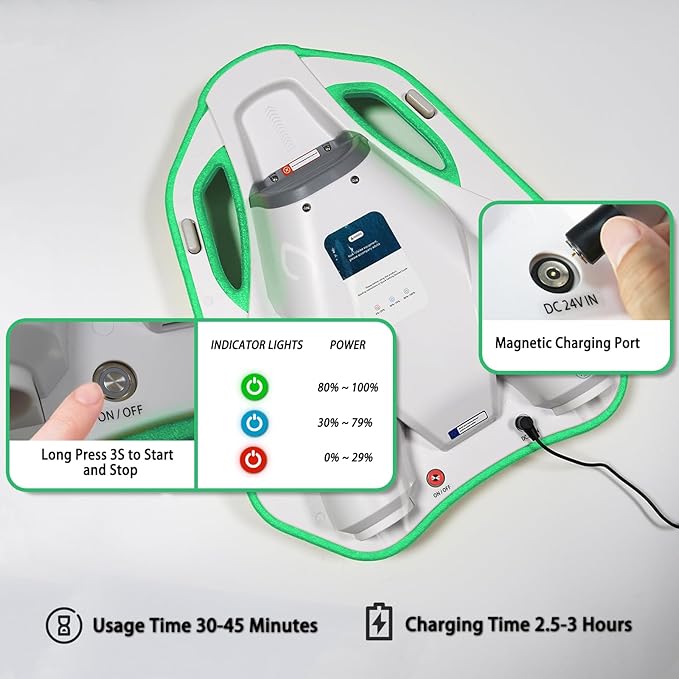 Electric Swimming Kickboard for Kids – 2-in-1 Water Jet & Propeller, Water Scooter Float Board for Swim Training, 6.1kgf Thrust, 24V/4.6Ah Battery, 45 Min Runtime, Load 198 lbs, Summer Pool Toy-StrideForce Fitness