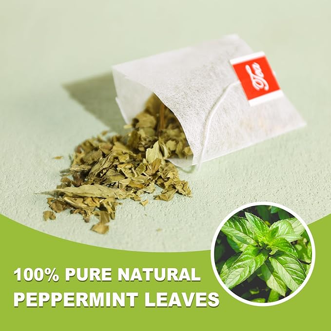 TEARELAE - Peppermint Tea Bags, 80 Count - 100% Pure Peppermint Leaves - Non-GMO - Naturally Caffeine-free Herbal Tea - Support Digestion & Natural Breath Freshener-StrideForce Fitness