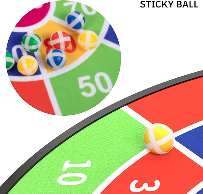 TEMI 29" Large Dart Board for Kids, Boys Toys Dartboards with 20 Balls, Indoor and Outdoor Sport Fun Party Play Game Toys, Birthday Gifts for Boys Girls 3 4 5 6 7 8 9 10 11 12 Years Old-StrideForce Fitness