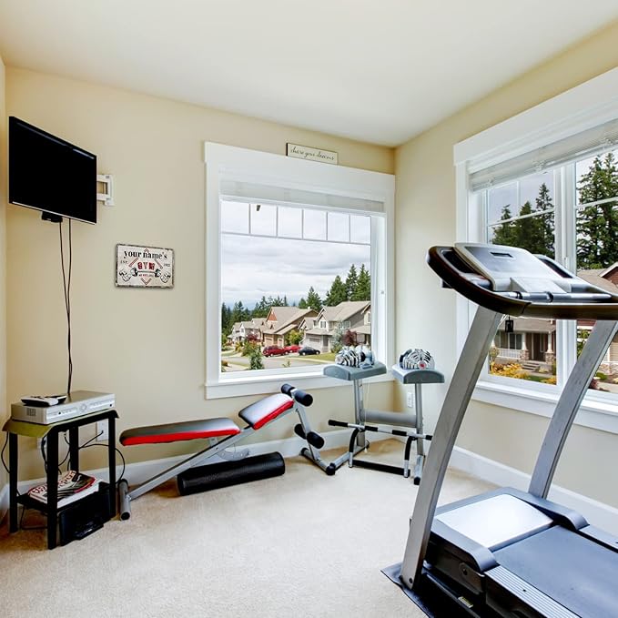 Custom Gym Sign Wall Art Decor Personalized Name Aluminum Metal Sign Retro Workout Room Fitness Center Tin Sign-StrideForce Fitness