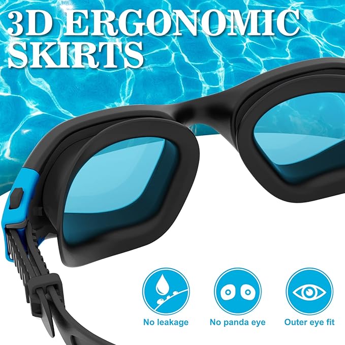 WIN.MAX Polarized Swimming Goggles Swim Pool Goggles Anti Fog Anti UV No Leakage Clear Vision for Men Women Adults Teenagers-StrideForce Fitness
