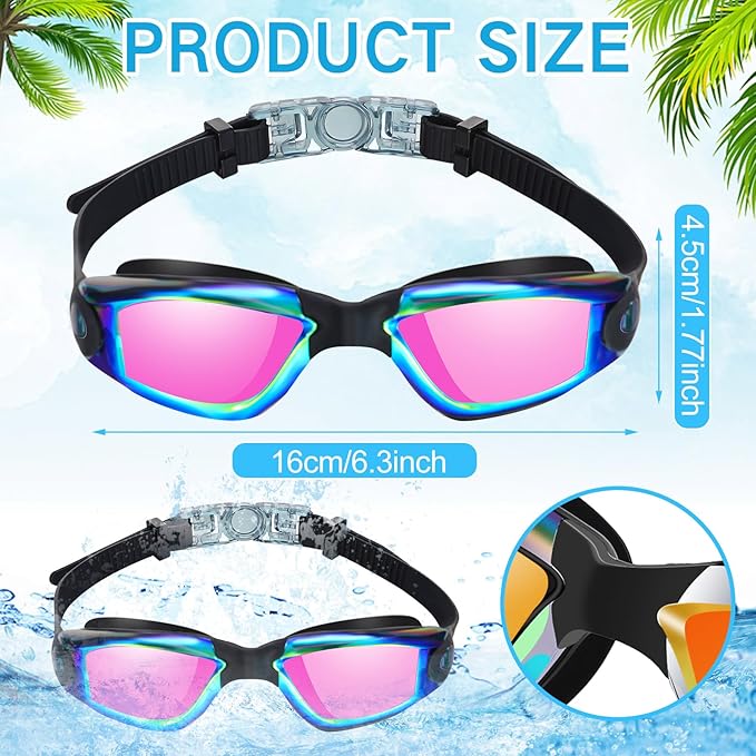 Konohan 10 Pack Swim Goggles Bulk for Kids adult Pool Goggles Anti Fog Silicone No Leak Swimming Glasses for Men Women Youth-StrideForce Fitness