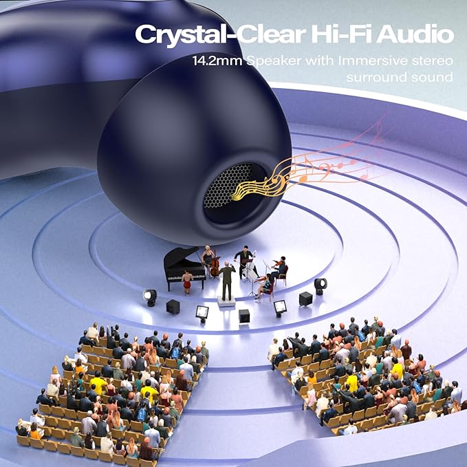 Sleep Earbuds, Mini ANC Wireless Earbuds Bluetooth 5.4 Headphones Deep Bass Stereo, 48H Playtime Ear Buds, 4 ENC Noise Cancelling Mic, In Ear IP7 Waterproof Earphones for Side Sleepers,Touch Control-StrideForce Fitness