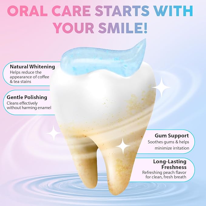 Niacinamide Whitening Toothpaste 2Pack - Gum Care Strengthen, Tooth Enamel, Prevent Cavities, Fresh Breath, Gentle & Non-lrritating, Fluoride-Free