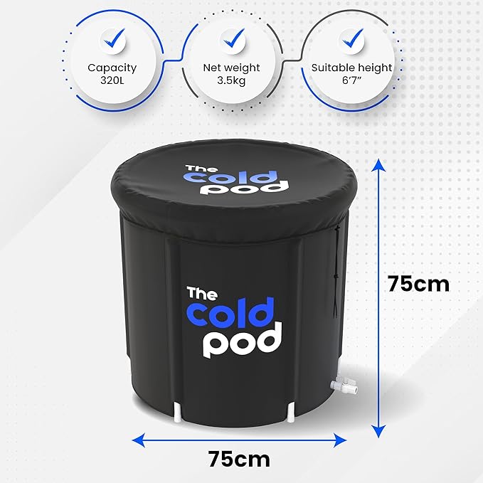 Ice Bath Tub for Athletes with Cover: 85 Gallons Cold Plunge Tub for Recovery, Multiple Layered Portable Ice Bath Plunge Pool by The Cold Pod-StrideForce Fitness