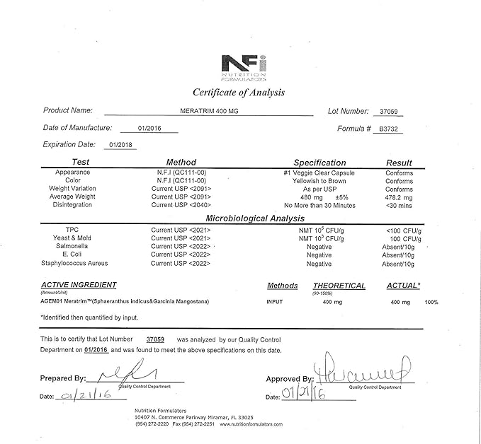 Meratrim Proprietary Blend 400 mg - Garcinia Mangostana (Fruit Rind) Extract - Stimulant Free - 60 Vegetable Capsules-StrideForce Fitness