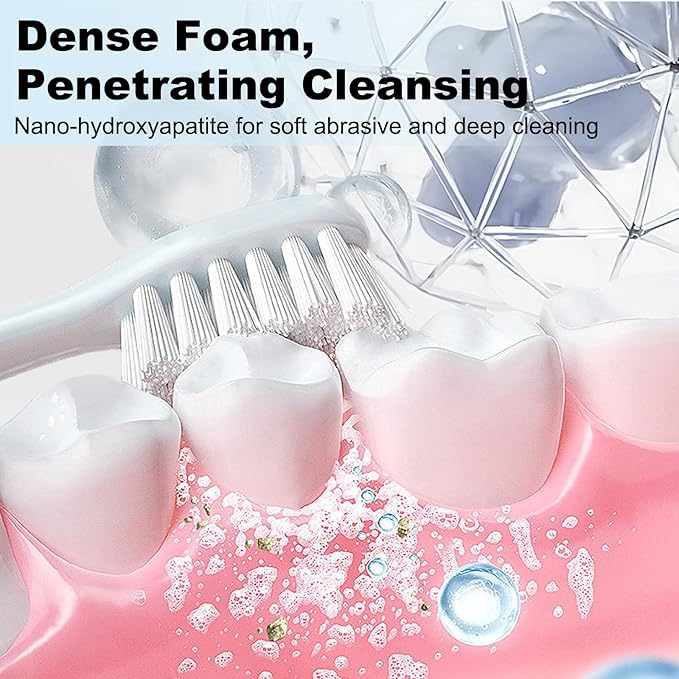 Hydroxyapatite Toothpastes, 10% Nano-Hydroxyapatite Toothpaste, Fluoride-Free Toothpaste, Gentle on Sensitive Teeth Strengthens Enamel (2)