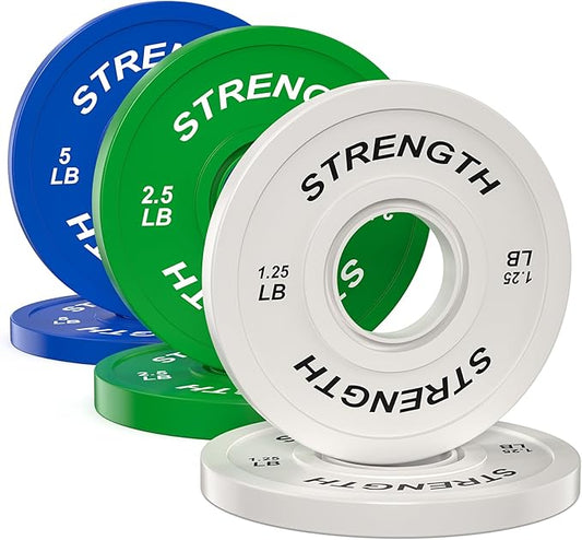 Olympic Rubber Bumper Weight Set - 2 Inch Barbell Plates for Home Gym Strength Training-StrideForce Fitness
