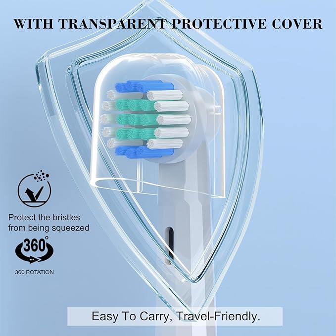 Replacement Heads Compatible with Oral B Braun Electric Toothbrush, 10 Pack Toothbrush Head Refill, EB17A