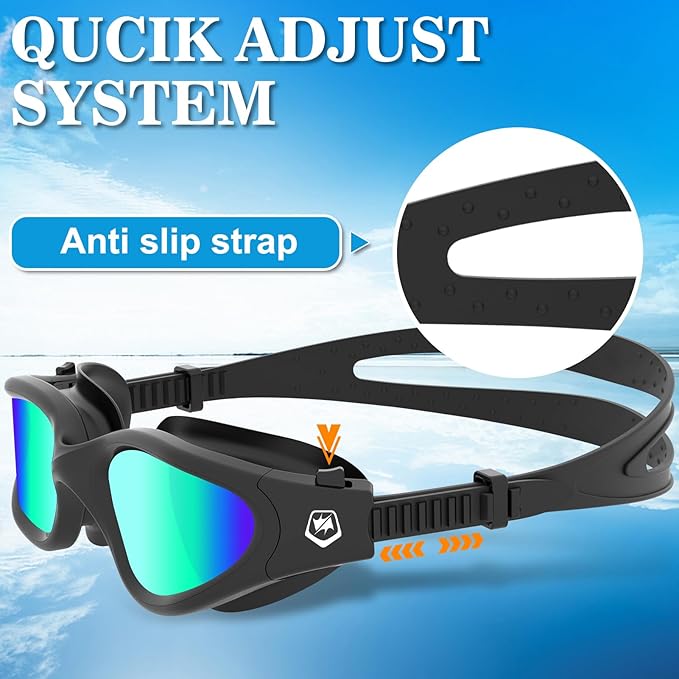 WIN.MAX Polarized Swimming Goggles Swim Pool Goggles Anti Fog Anti UV No Leakage Clear Vision for Men Women Adults Teenagers-StrideForce Fitness