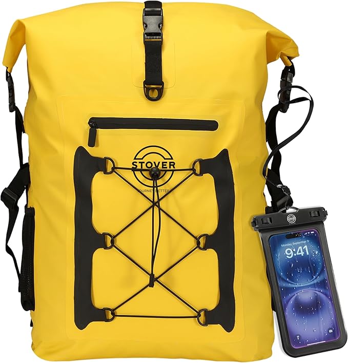 STOVER 5/10/25/30/40/55L Waterproof Backpack- Floating Dry Bag for Kayaking, Travel, Beach, Hiking, & Camping, Men/Women-StrideForce Fitness