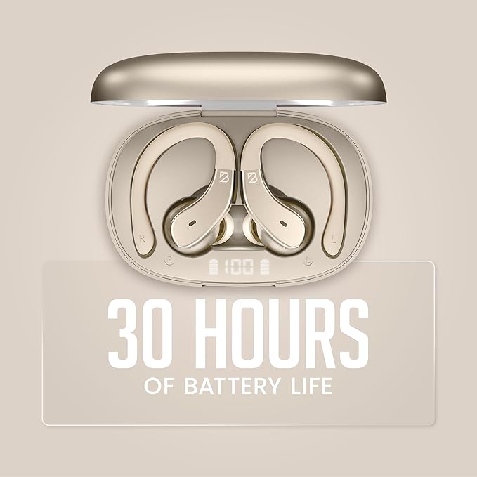 Back Bay Audio - Runner's Wireless Earbuds Bluetooth Headphones for Sports, Hook Over The Ear Buds, Deep Bass, Wrap Around Earphones with Earhooks for Running, Workout Wireless Headphones for The Gym-StrideForce Fitness