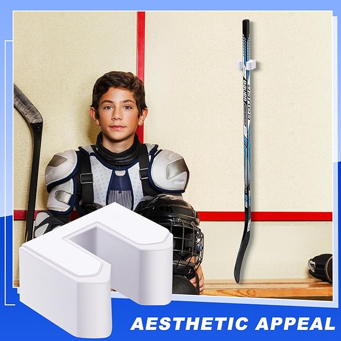 Yousoontic Hockey Stick Holder Wall Mount, 1-6 Stick Capacity, Ice and Field Hockey Organizer (Decor & Storage 2-in-1) for Home Garage Room Office Sports Decoration-StrideForce Fitness